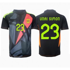 Spanien Unai Simon #23 Målvakt Bortatröja EM 2024 Kortärmad